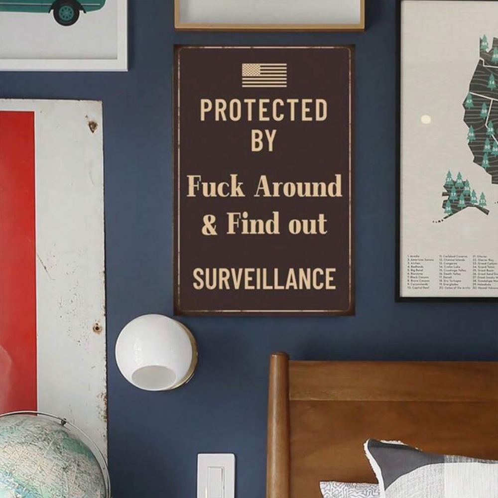 Protected by Surveillance Sign - Picture 2 of 3